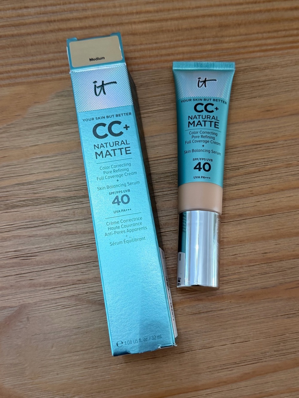Brand New IT cosmetics CC+ Natural Matte Cream Foundation SPF 40 - Medium